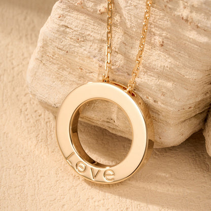 [Cadisa] LOVE NECKLACE 16MM  FULL DIAMOND