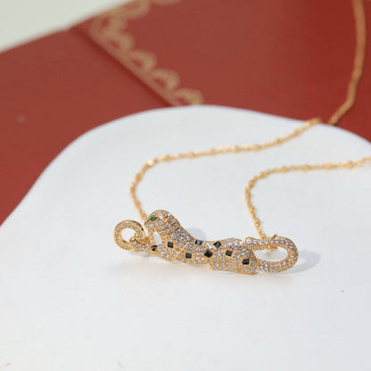 [Cadisa] PANTHERE PAVED DIAMOND NECKLACE