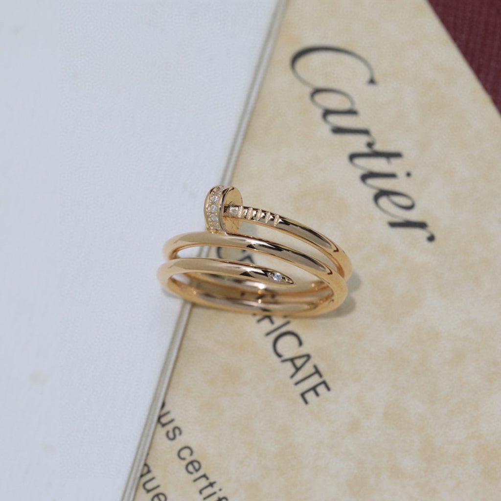 [Cadisa] JUSTE RING 4.8MM HALF DIAMOND