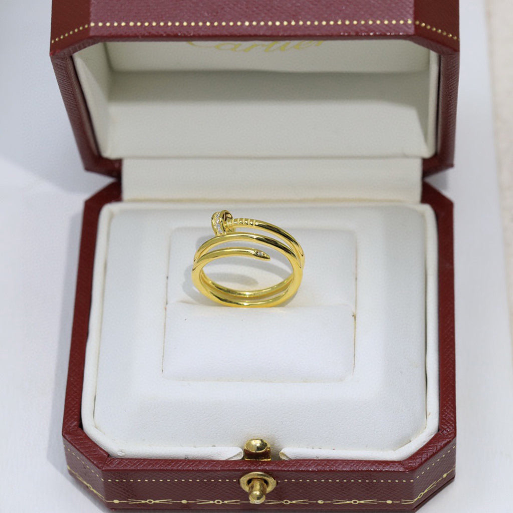 [Cadisa] JUSTE RING 4.8MM HALF DIAMOND
