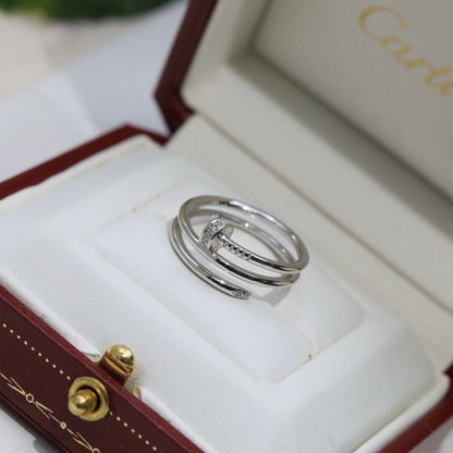 [Cadisa] JUSTE RING 4.8MM HALF DIAMOND