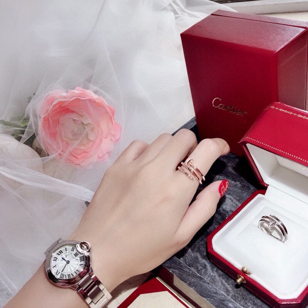 [Cadisa] JUSTE RING 4.8MM HALF DIAMOND