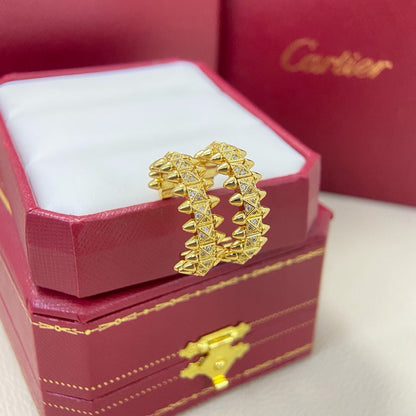 [Cadisa] CLASH 6.4MM FULL DIAMOND SMALL EARRINGS