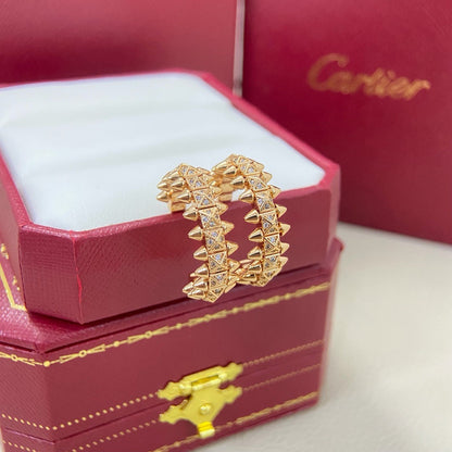 [Cadisa] CLASH 6.4MM FULL DIAMOND SMALL EARRINGS