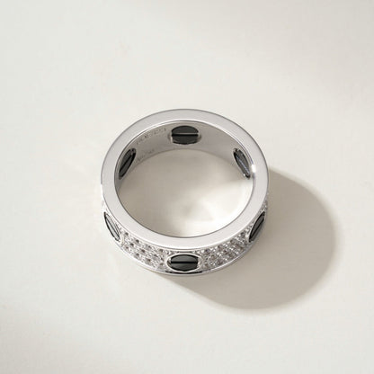 [Cadisa] LOVE RING 5.5MM DIAMONDS PAVED CERAMIC