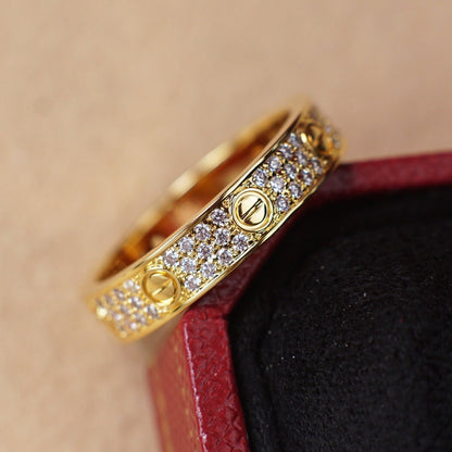 [Cadisa] LOVE RING 4.0MM DIAMOND PAVED