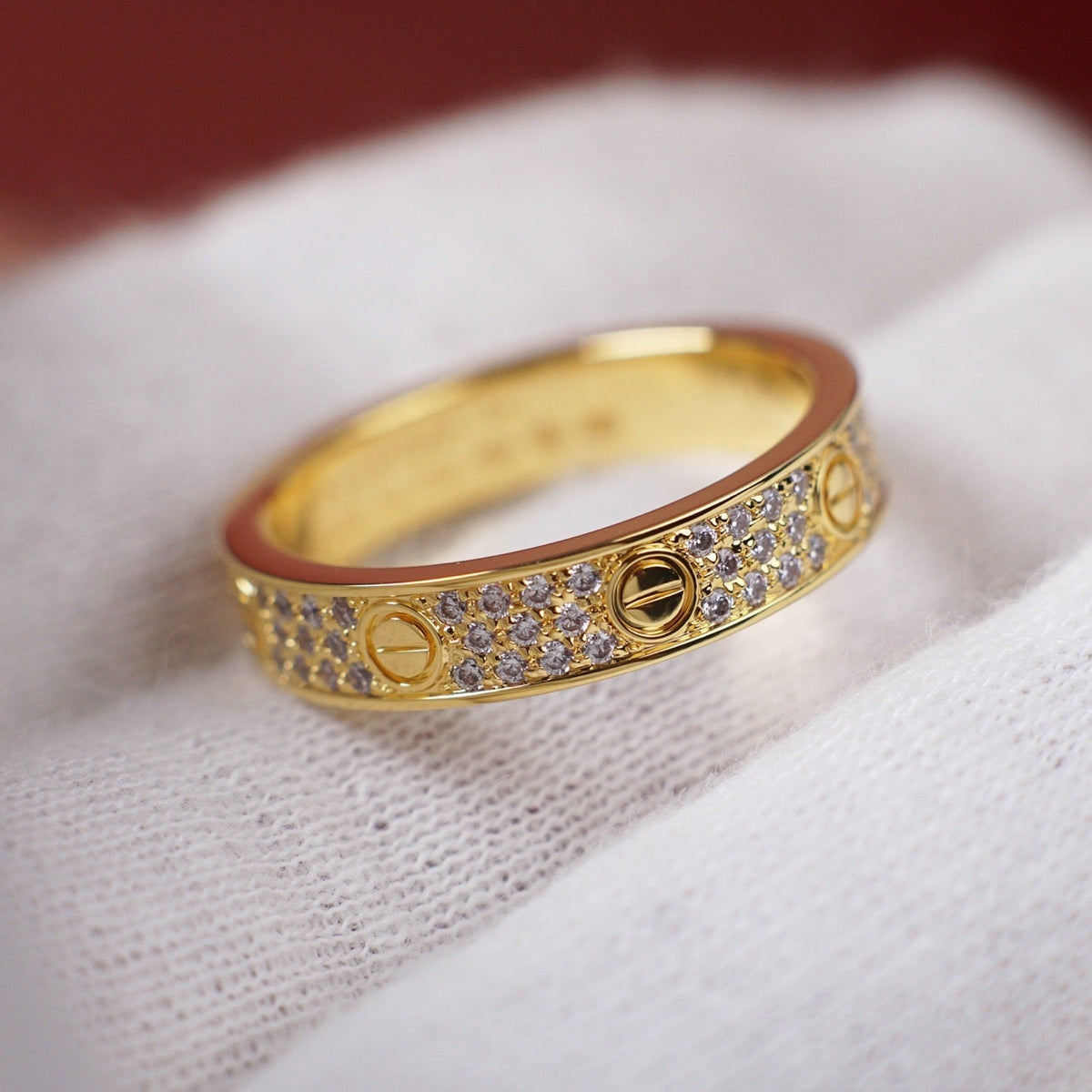 [Cadisa] LOVE RING 4.0MM DIAMOND PAVED