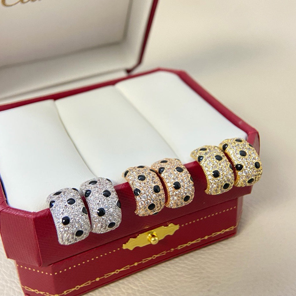 [Cadisa] PANTHERE MINI FULL DIAMOND EARRINGS