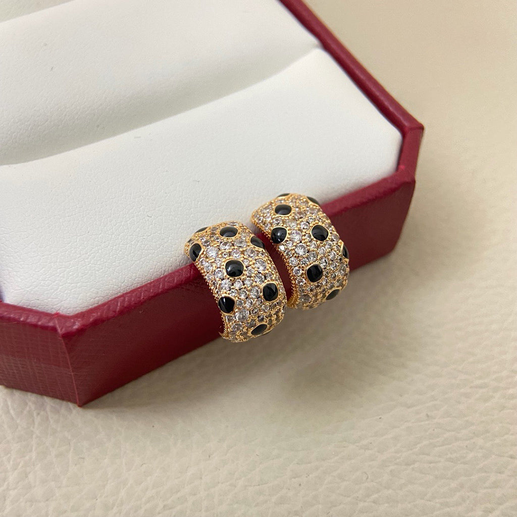 [Cadisa] PANTHERE MINI FULL DIAMOND EARRINGS