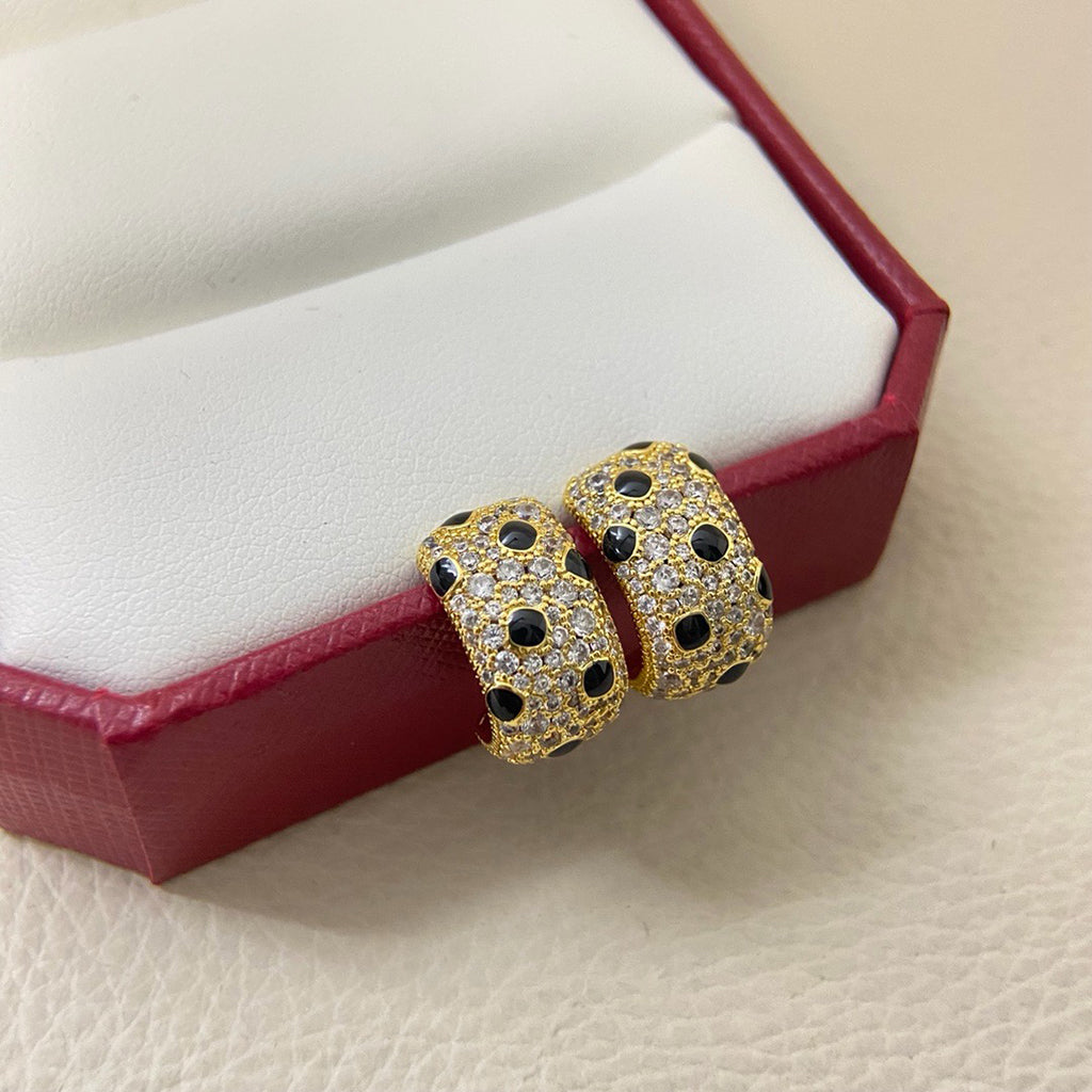 [Cadisa] PANTHERE MINI FULL DIAMOND EARRINGS