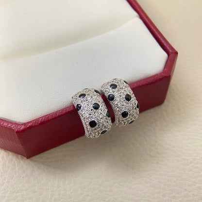 [Cadisa] PANTHERE MINI FULL DIAMOND EARRINGS