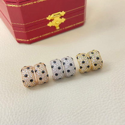 [Cadisa] PANTHERE MINI FULL DIAMOND EARRINGS
