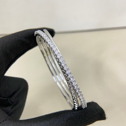 [Cadisa] ETINCELLE HALF-PAVED DIAMOND BRACELET