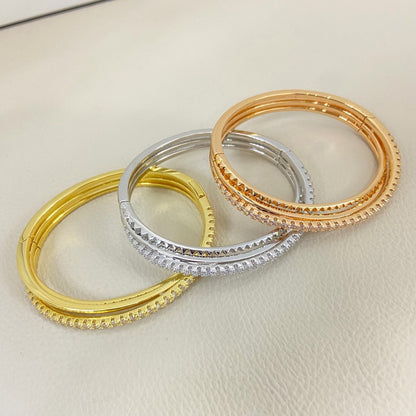[Cadisa] ETINCELLE HALF-PAVED DIAMOND BRACELET