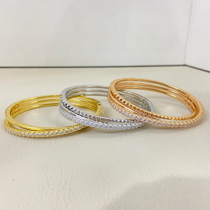 [Cadisa] ETINCELLE HALF-PAVED DIAMOND BRACELET