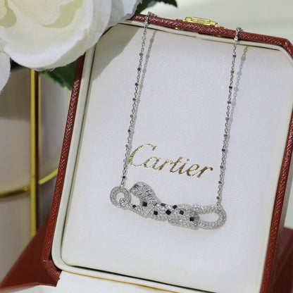 [Cadisa] PANTHERE PAVED DIAMOND NECKLACE