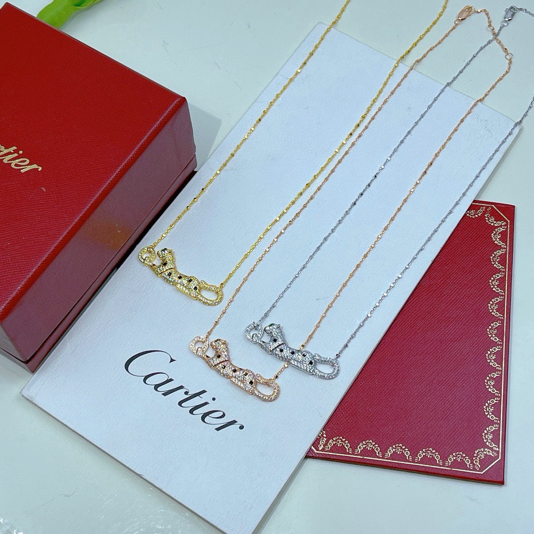[Cadisa] PANTHERE PAVED DIAMOND NECKLACE