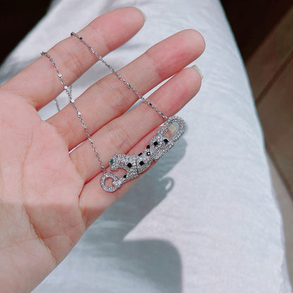 [Cadisa] PANTHERE PAVED DIAMOND NECKLACE