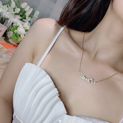 [Cadisa] PANTHERE PAVED DIAMOND NECKLACE
