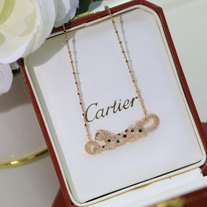 [Cadisa] PANTHERE PAVED DIAMOND NECKLACE
