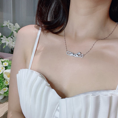 [Cadisa] PANTHERE PAVED DIAMOND NECKLACE