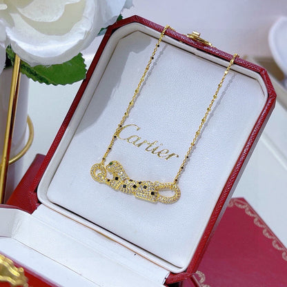 [Cadisa] PANTHERE PAVED DIAMOND NECKLACE