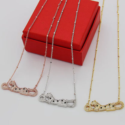 [Cadisa] PANTHERE PAVED DIAMOND NECKLACE