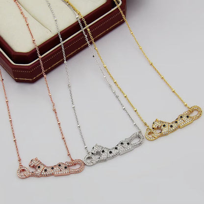 [Cadisa] PANTHERE PAVED DIAMOND NECKLACE