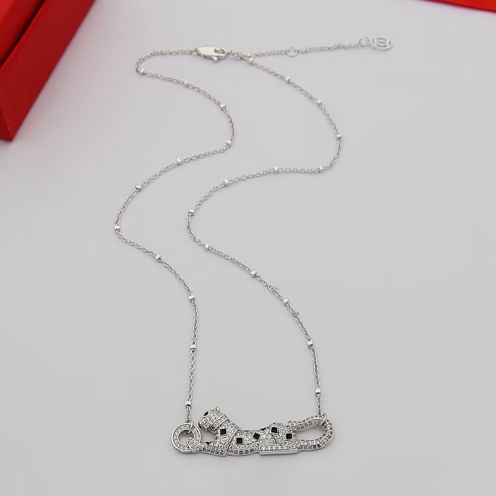 [Cadisa] PANTHERE PAVED DIAMOND NECKLACE
