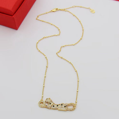 [Cadisa] PANTHERE PAVED DIAMOND NECKLACE