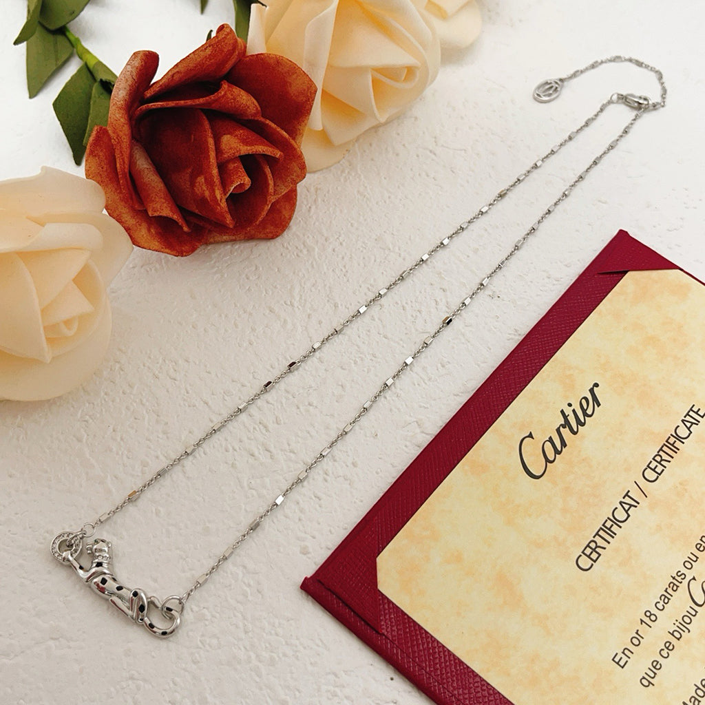 [Cadisa] PANTHERE FULL DIAMOND NECKLACE