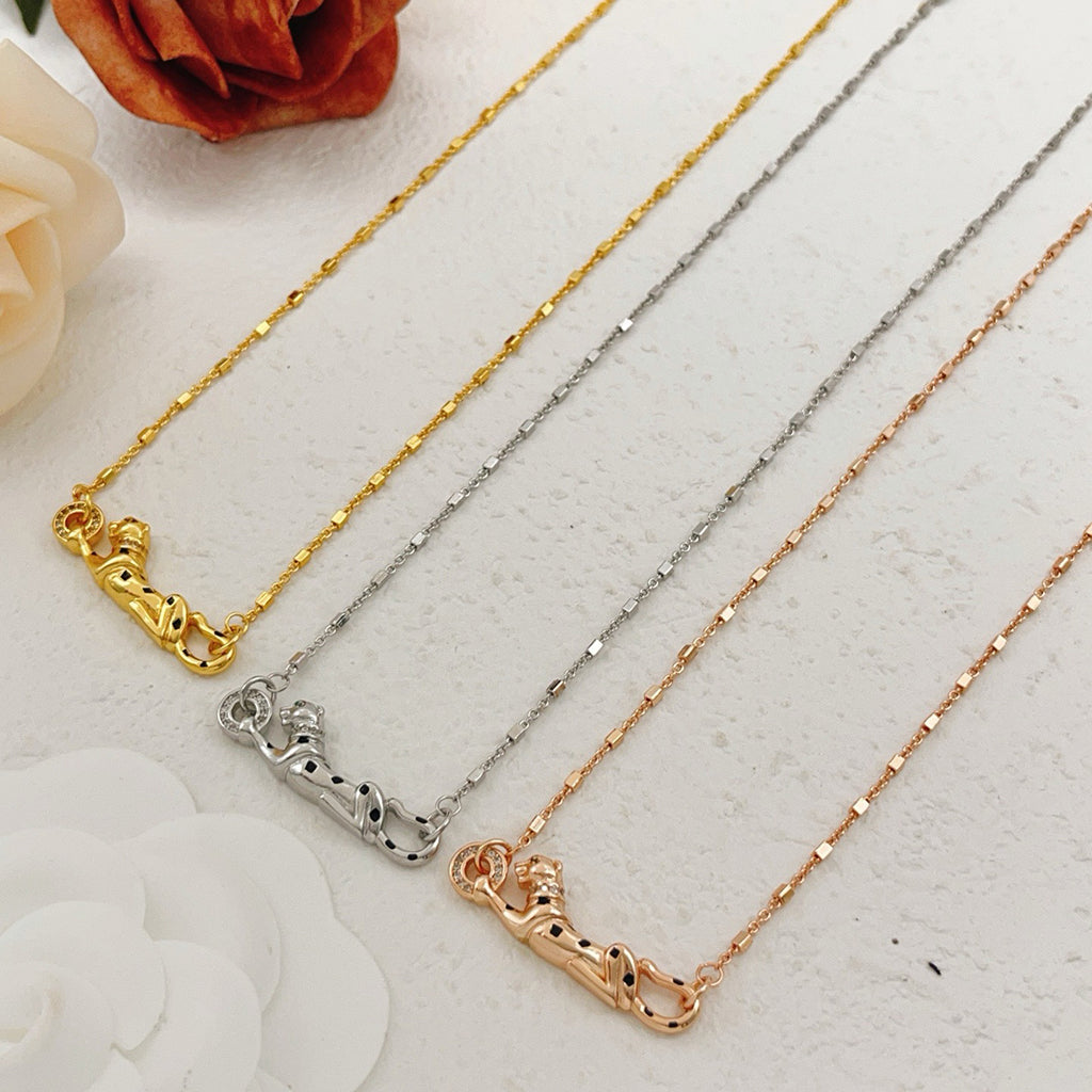 [Cadisa] PANTHERE FULL DIAMOND NECKLACE