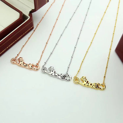 [Cadisa] PANTHERE FULL DIAMOND NECKLACE