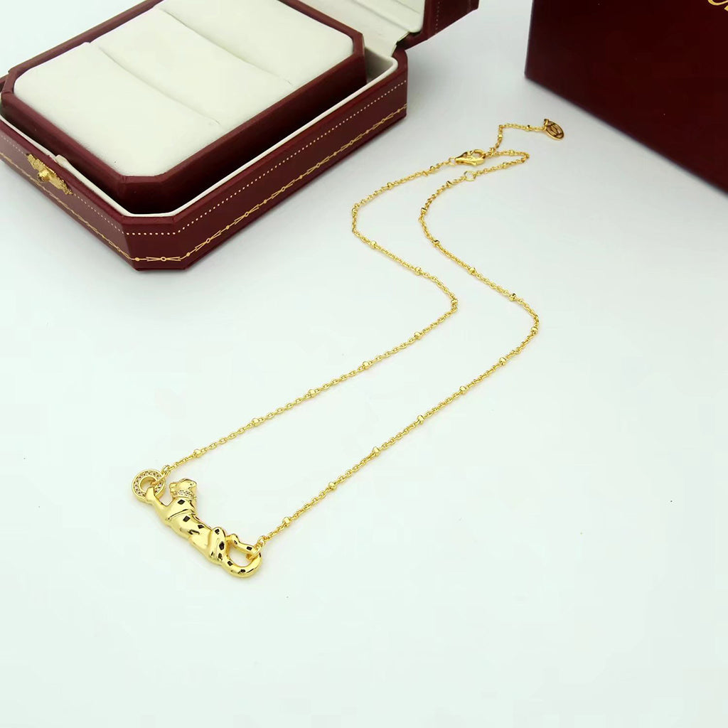 [Cadisa] PANTHERE FULL DIAMOND NECKLACE