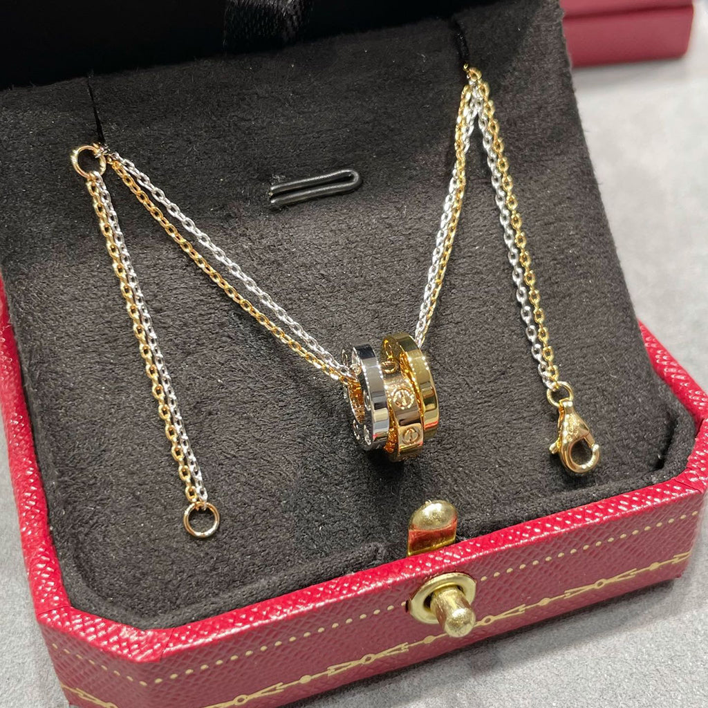 [Cadisa] LOVE 6 DIAMOND PENDANT NECKLACE