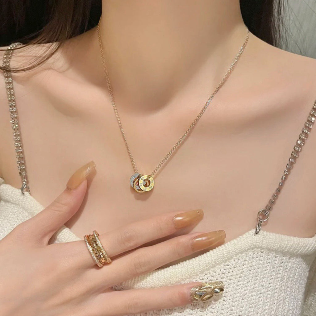[Cadisa] LOVE 6 DIAMOND PENDANT NECKLACE