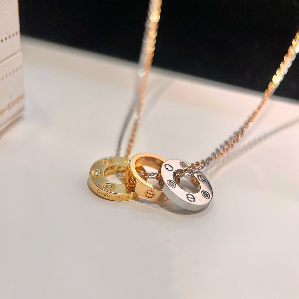 [Cadisa] LOVE 6 DIAMOND PENDANT NECKLACE