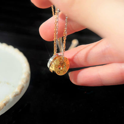 [Cadisa] LOVE 6 DIAMOND PENDANT NECKLACE