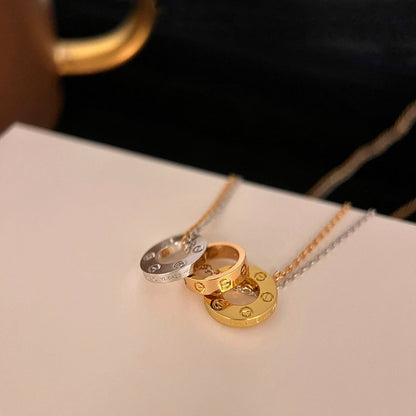 [Cadisa] LOVE 6 DIAMOND PENDANT NECKLACE