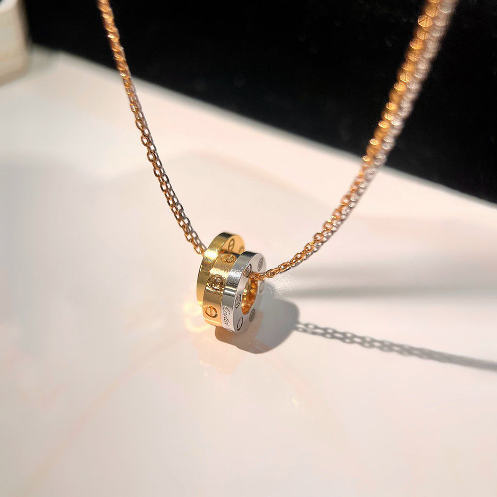 [Cadisa] LOVE 6 DIAMOND PENDANT NECKLACE