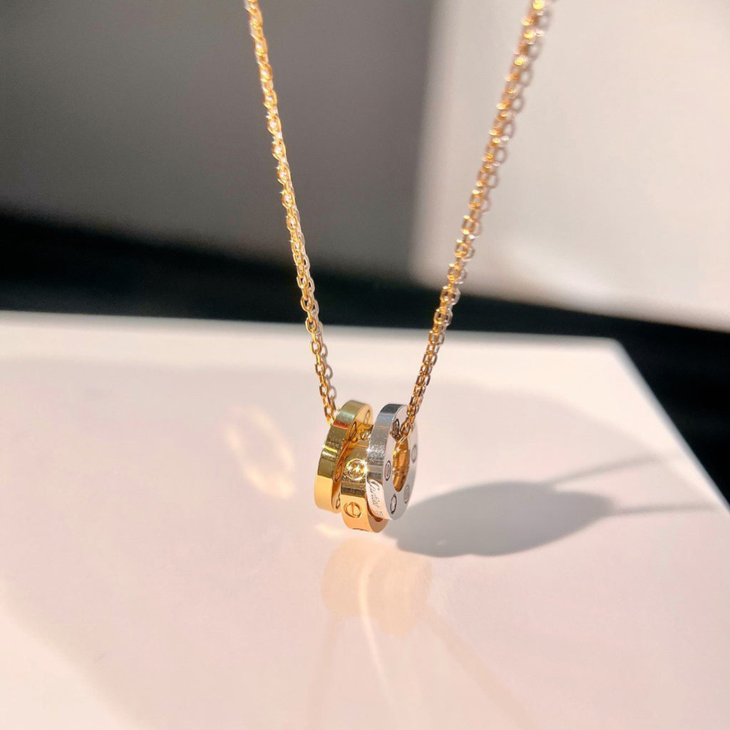 [Cadisa] LOVE 6 DIAMOND PENDANT NECKLACE