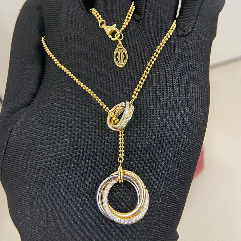 [Cadisa] TRINITY DIAMONDS NECKLACE