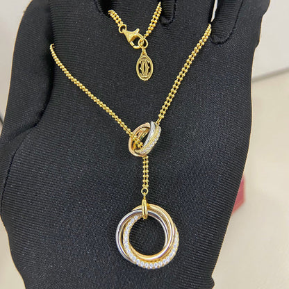 [Cadisa] TRINITY DIAMONDS NECKLACE