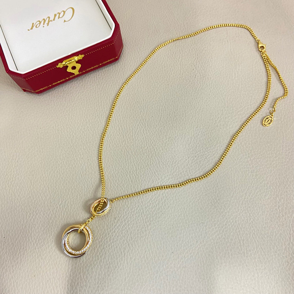 [Cadisa] TRINITY DIAMONDS NECKLACE