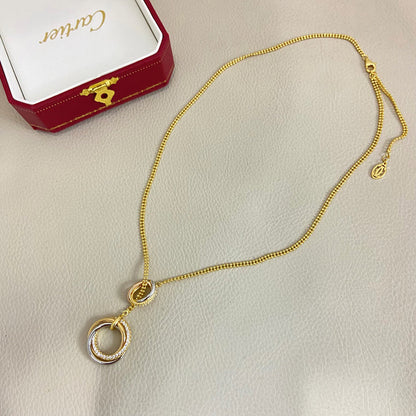 [Cadisa] TRINITY DIAMONDS NECKLACE