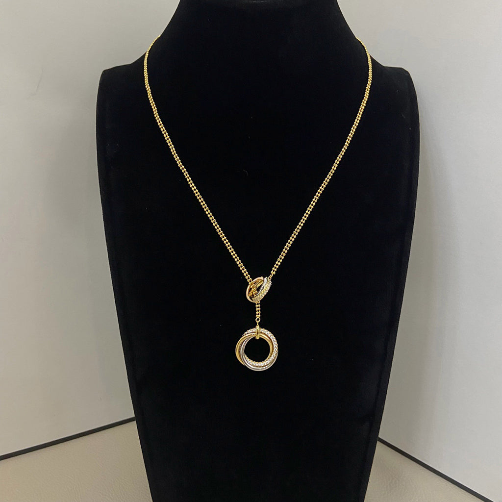 [Cadisa] TRINITY DIAMONDS NECKLACE