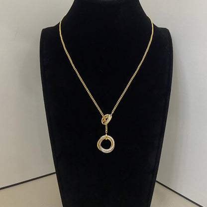 [Cadisa] TRINITY DIAMONDS NECKLACE