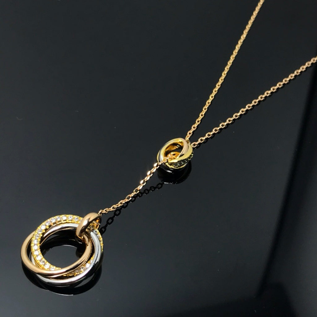 [Cadisa] TRINITY DIAMONDS NECKLACE