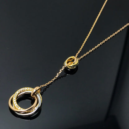 [Cadisa] TRINITY DIAMONDS NECKLACE