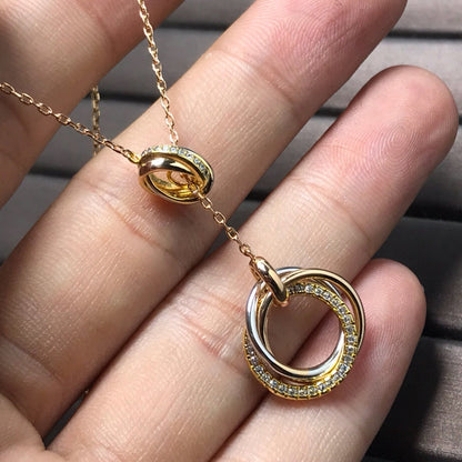 [Cadisa] TRINITY DIAMONDS NECKLACE